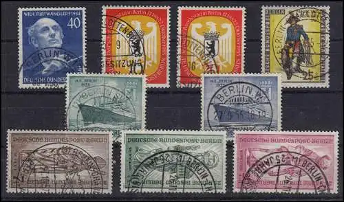 126-134 Berlin-Jahrgang 1955 komplett, gestempelt O