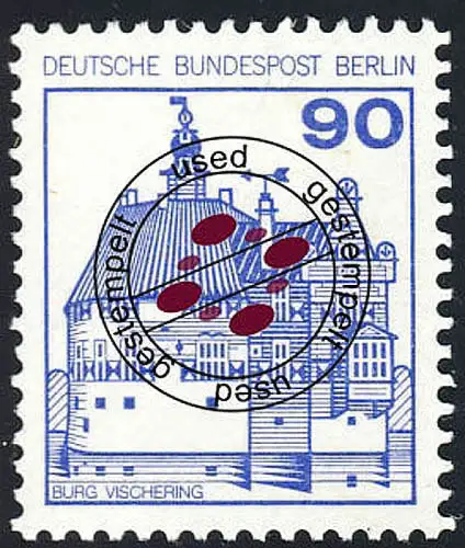 588 Burgen und Schlösser 90 Pf Vischering, neue Fluoreszenz, O