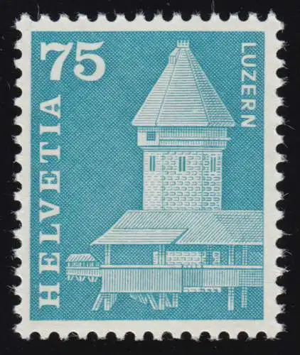 707yG Luzern Abart Phosphoreszenz rückseitig statt vorderseitig, ** / MNH