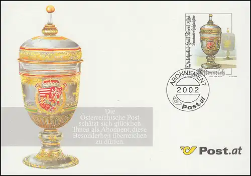 Österreich Abonnement-Ganzsache Post.at Deckelpokal 2002, ohne Werteindruck