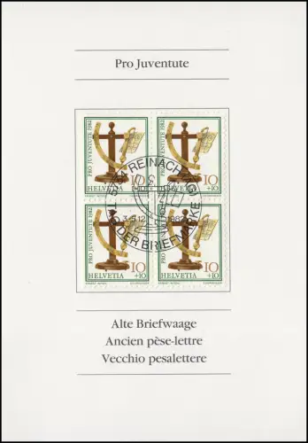 Schweiz 1236 Pro Juventute 1982, PTT-Grußkarte Tag der Briefmarke SSt Reinach