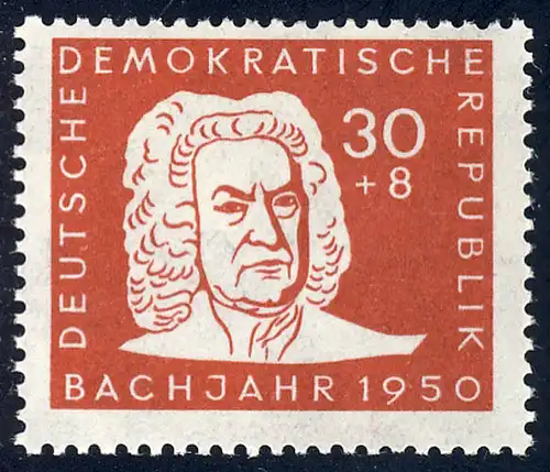 258 Johann Sebastian Bach 30+8 Pf ** postfrisch