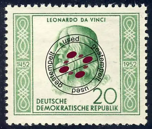 312 Leonardo da Vinci 20 Pf O gestempelt
