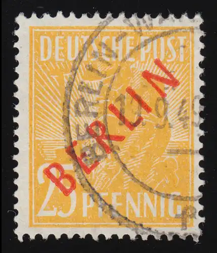 27 Rotaufdruck 25 Pf O gestempelt