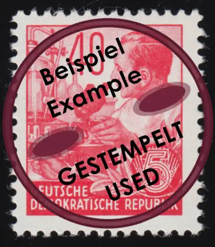 375 XII Fünfjahrplan 40 Pf Wz.2 XII, Offset-Urdruck gestempelt O