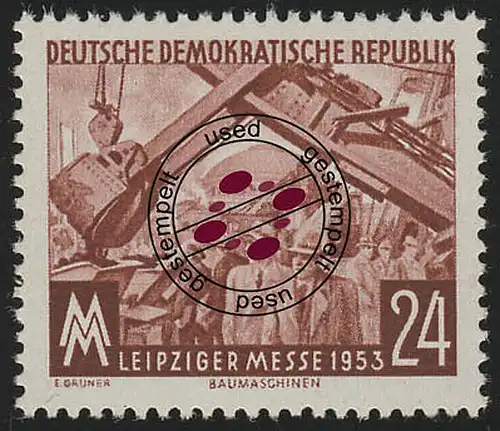 380 XI Leipziger Herbstmesse 24 Pf Wz.2 XI O