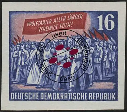 393B YI Karl-Marx-Jahr aus Block, 16 Pf Wz.2 YI **