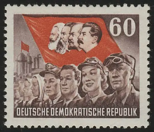 352 XII Karl Marx 60 Pf Wz.2 XII ** postfrisch
