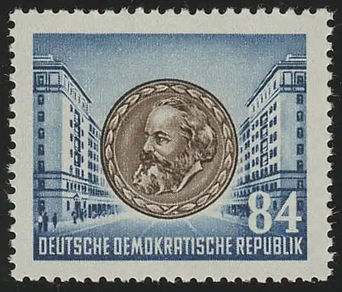 353 XI Karl Marx 84 Pf Wz.2 XI ** postfrisch