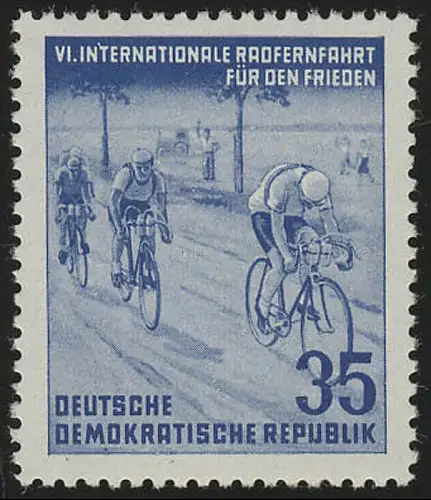 356 YII Radfernfahrt für den Frieden 35 Pf Wz.2 YII **