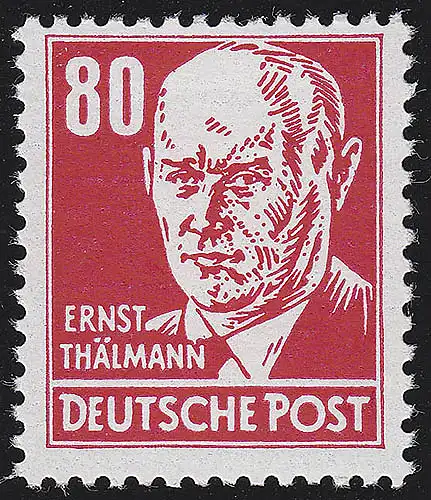 340v XII Ernst Thälmann 80 Pf rot Wz.2 XII **