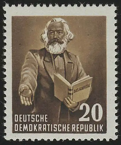 348 YI Karl Marx 20 Pf Wz.2 YI ** postfrisch