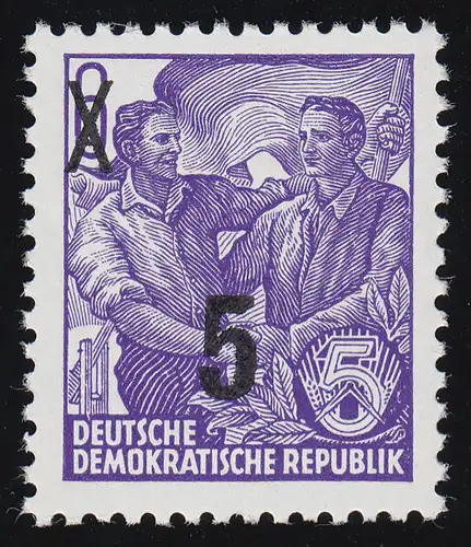 435Ig XI Fünfjahrplan 5 auf 6 Pf Wz.2 XI **