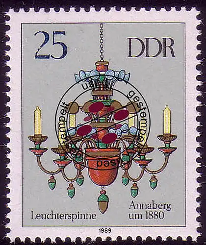 3291 Erzgebirgische Leuchterspinnen 25 Pf O