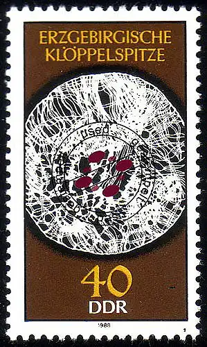 3218 Erzgebirgische Klöppelspitze 40 Pf O