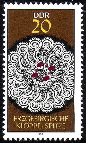 3215 Erzgebirgische Klöppelspitze 20 Pf O
