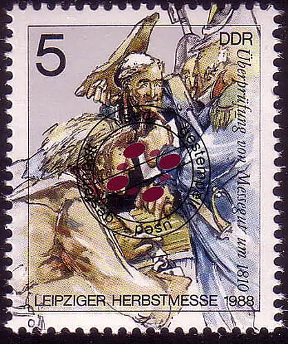 3193 Leipziger Herbstmesse 1988 5 Pf aus Block 95 O