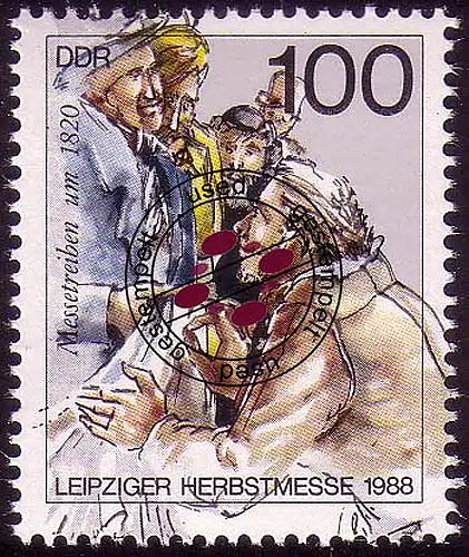 3195 Leipziger Herbstmesse 1988 100 Pf aus Block 95 O