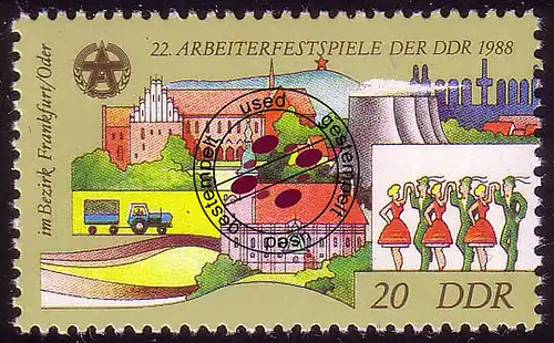 3168 Arbeiterfestspiele 20 Pf O