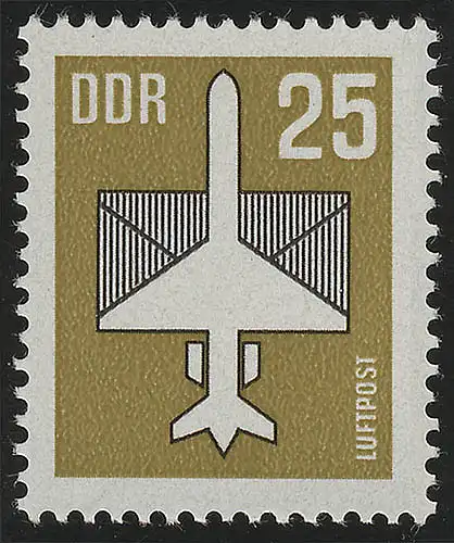 3129w Flugpostmarken 25 Pf 1987, Papier w, **