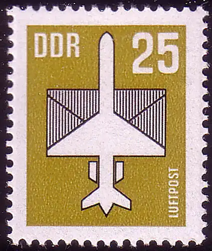 3129 Flugpostmarken 25 Pf 1987 **