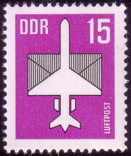 3128 Flugpostmarken 15 Pf 1987 **