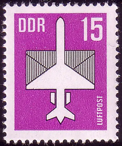 3128 Flugpostmarken 15 Pf 1987 **