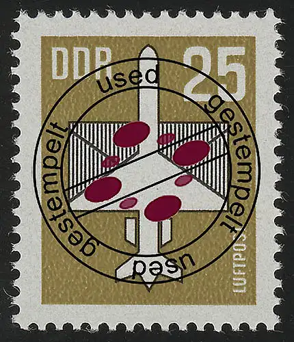 3129v Flugpostmarken 25 Pf 1987, Papier v, O