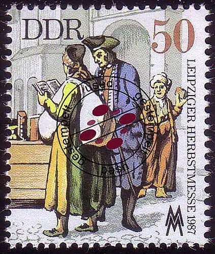 3121 Leipziger Herbstmesse 50 Pf 1987 aus Block 88 O