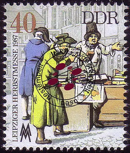 3120 Leipziger Herbstmesse 40 Pf 1987 aus Block 88 O