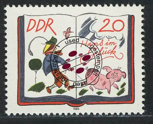 2989 Grimm - Hans im Glück 20 Pf 1985, gestempelt O