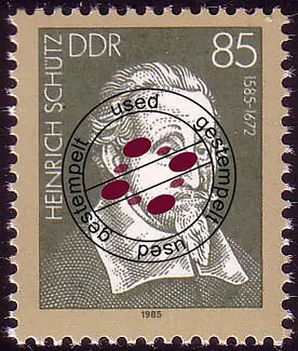 2933 Heinrich Schütz 85 Pf aus Block O