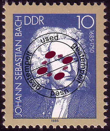 2931 Johann Sebastian Bach 10 Pf aus Block O