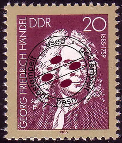 2932 Georg Friedrich Händel 20 Pf aus Block O