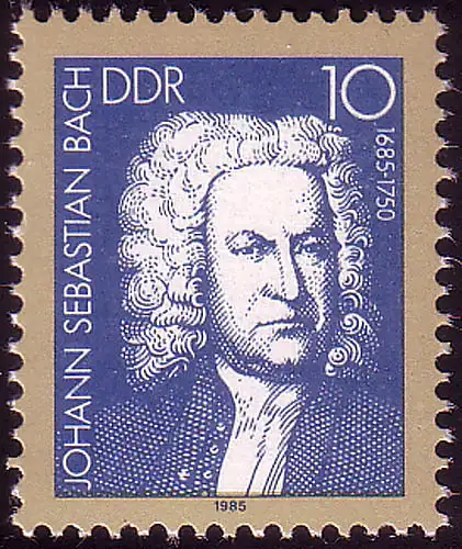 2931 Johann Sebastian Bach 10 Pf aus Block **