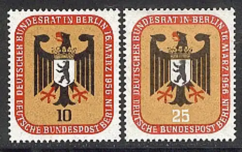 136-137 Dt. Bundesrat 1956 - Satz postfrisch **