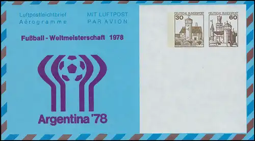 Privatfaltbrief / Aerogramm PF 30/2 Fußball-WM Argentina'78, postfrisch 