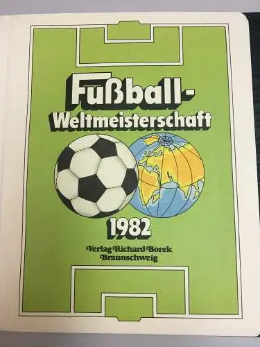 Fußball-WM 1982 Spanien, Sammlung in drei Vordruckbindern nach Borek-Abo **/Bf.