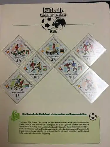 Fußball-WM 1982 Spanien, Sammlung in drei Vordruckbindern nach Borek-Abo **/Bf.