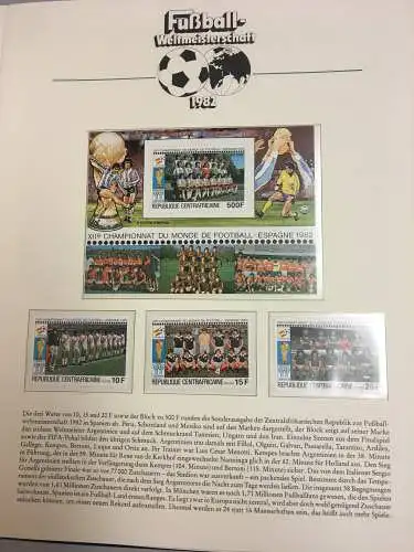 Fußball-WM 1982 Spanien, Sammlung in drei Vordruckbindern nach Borek-Abo **/Bf.