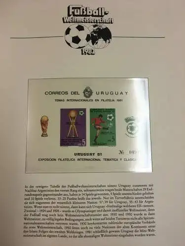 Fußball-WM 1982 Spanien, Sammlung in drei Vordruckbindern nach Borek-Abo **/Bf.