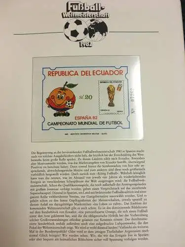 Fußball-WM 1982 Spanien, Sammlung in drei Vordruckbindern nach Borek-Abo **/Bf.