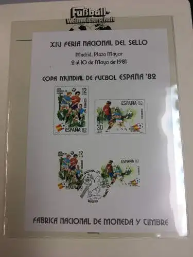 Fußball-WM 1982 Spanien, Sammlung in drei Vordruckbindern nach Borek-Abo **/Bf.