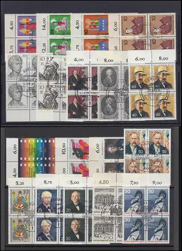 Lot mit verschiedenen Viererblöcken (Versandstelle), alle zentrische ESSt Berlin