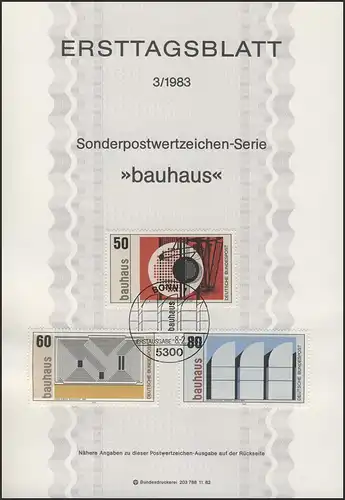 ETB 03/1983 Bauhaus, Walter Gropius, Laszlo Moholy-Nagy