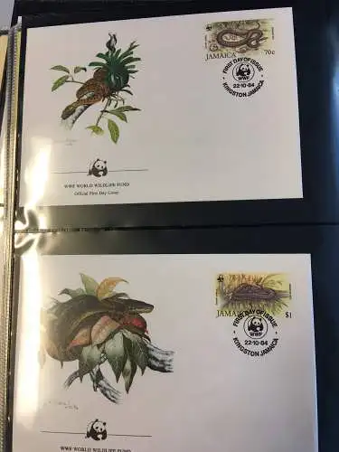 WWF Motiv Bedrohte Tiere, 2 Ringbinder mit über 200 Seiten, ** - Brief - MK