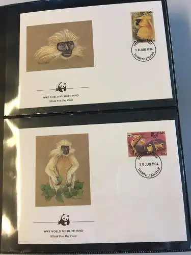 WWF Motiv Bedrohte Tiere, 2 Ringbinder mit über 200 Seiten, ** - Brief - MK