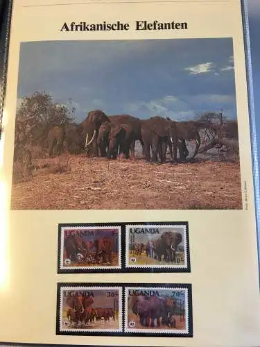 WWF Motiv Bedrohte Tiere, 2 Ringbinder mit über 200 Seiten, ** - Brief - MK