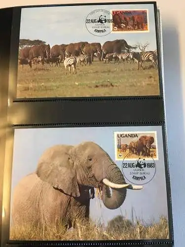 WWF Motiv Bedrohte Tiere, 2 Ringbinder mit über 200 Seiten, ** - Brief - MK