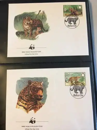 WWF Motiv Bedrohte Tiere, 2 Ringbinder mit über 200 Seiten, ** - Brief - MK